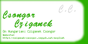 csongor cziganek business card